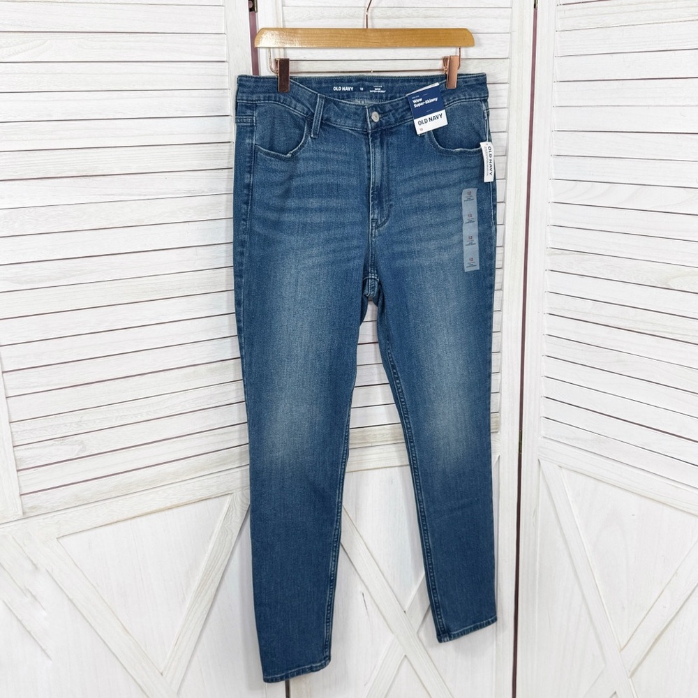 Old Navy Wow Super‎ Skinny High Rise Ankle Jeans Blue Size 12
